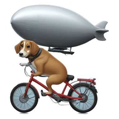 A dog doing a cartweel on a bike that is on a blimp in the storm at night sticker