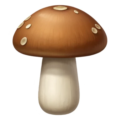 Brown chestnut baby button mushroom sticker