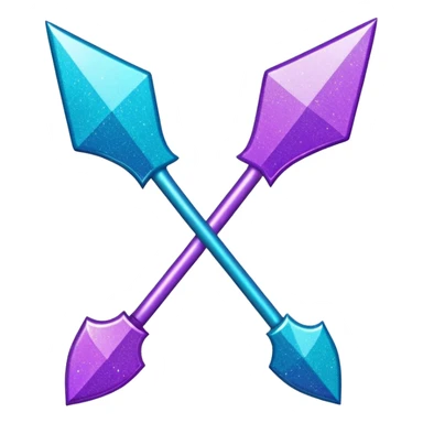 Glitter Roxo e Ciano Flecha sticker