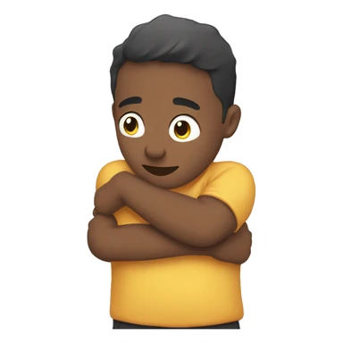 Person hugging themself lovingly  sticker