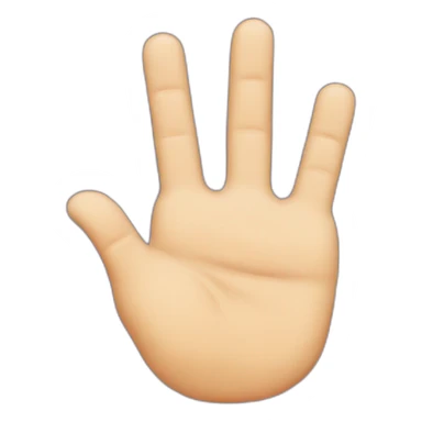 Hand but thump between index and middle finger sticker