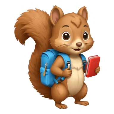 un écureuil campeur sticker