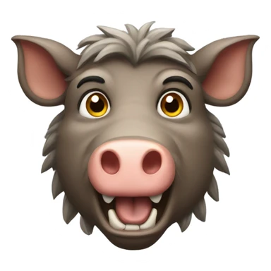 a combination of the boar emoji and the triumph emoji sticker