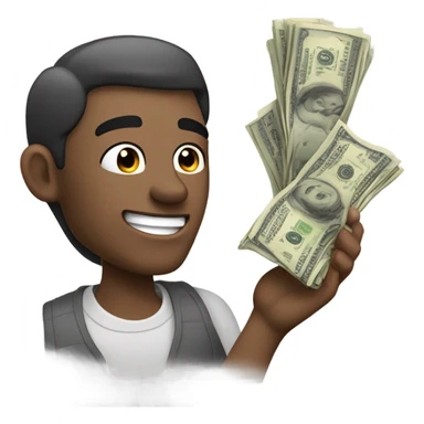 Greedy man that just happens to be darker tone sticker