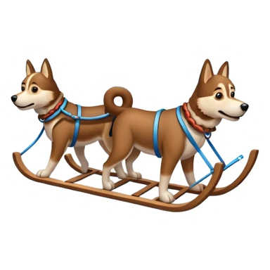 Dog sled sticker
