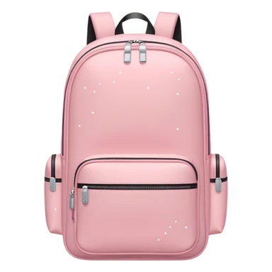 Pack & Go
 travel backpack with small sparkles around it, symbolizing excitement for a new journey. Simple flat style, pastel tones, white background. sticker