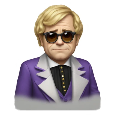 Elton John sad sticker