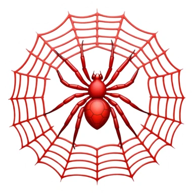 red cartoon spider web sticker