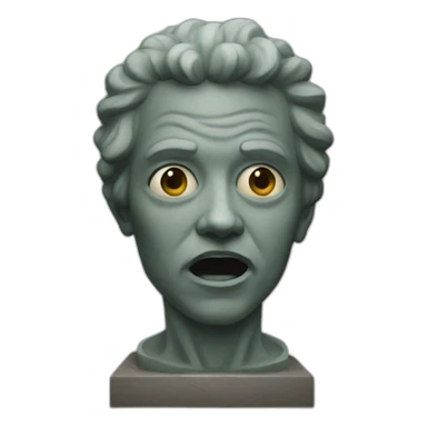 A creepy statue sticker