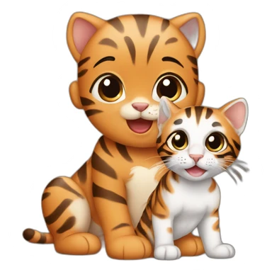 Baby with bengal sticker