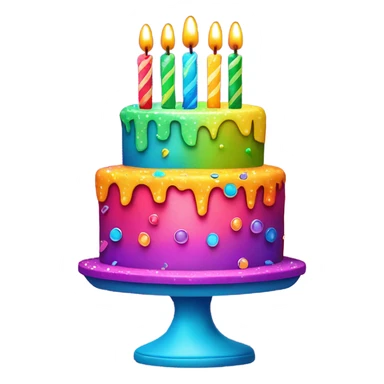 Disco birthday cake sticker