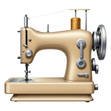 The sewing machine beige sticker