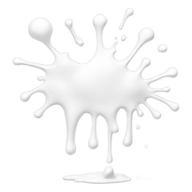 White paint splatter sticker