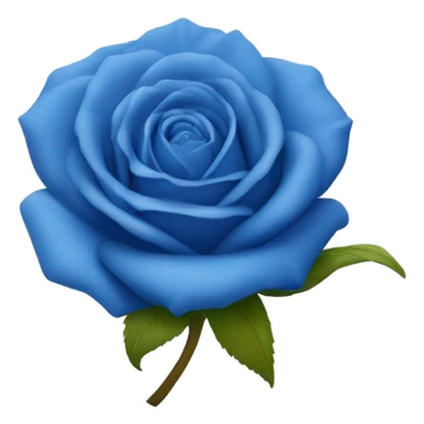 Rosa de color azul y pequeña sticker