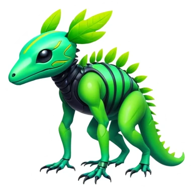 Tropical futuristic lush neon Fionbri-Vernid-creature (full body) sticker