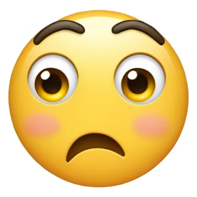 Blush emoji putting middle finger up  sticker