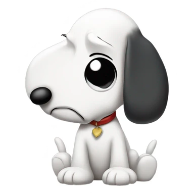 Sad snoopy sticker