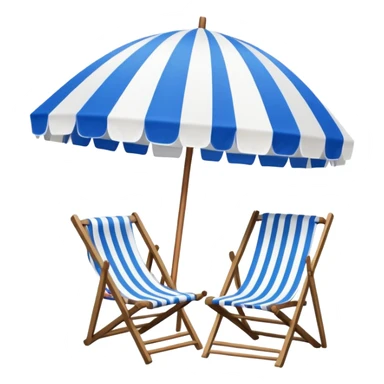 straw Beach umbrella, with wood chair sticker