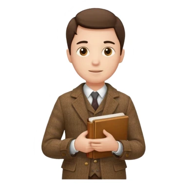 man holding a history book, different pose sticker