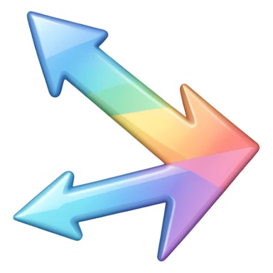 Pastel rainbow arrow pointing left sticker