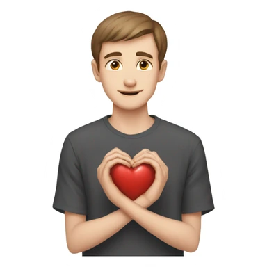 vitalik making a heart with his hands sticker