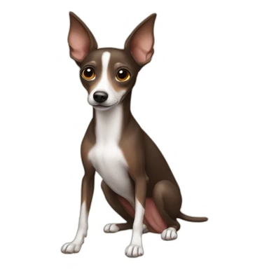 full body all brown and black italian greyhound chihuahua sticker