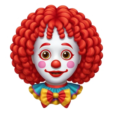 clown wig sticker
