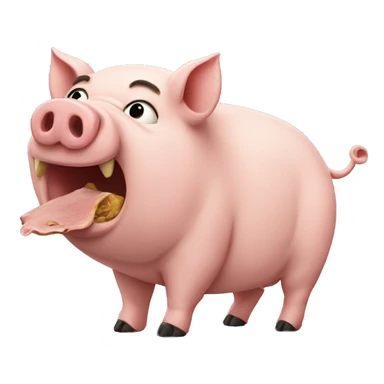 Pig eat lion sticker