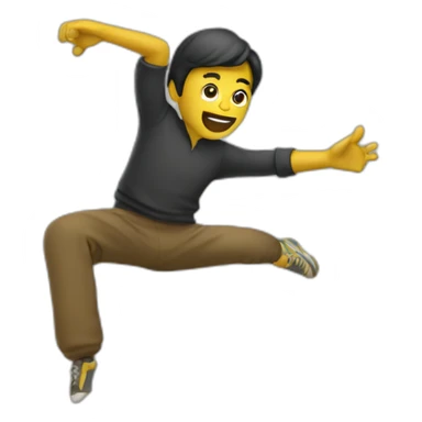 une personne qui dab sticker