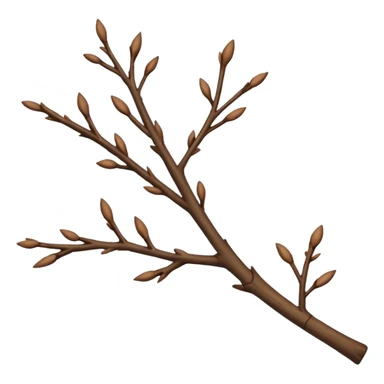 a tiny twig branch with no leaves. Only stick sticker