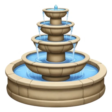 small garden fountain sticker