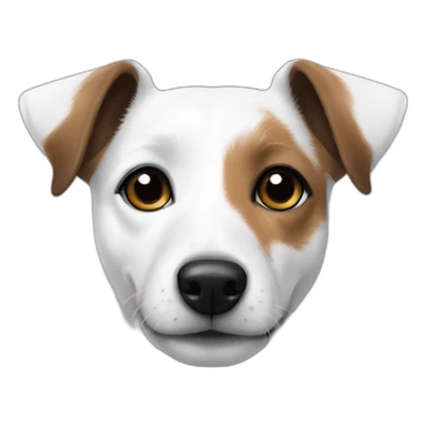 White jack russel black ears sticker