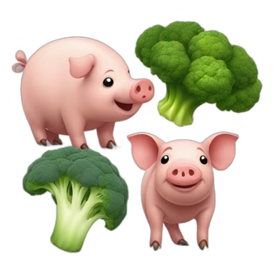 pig armadillo cow centipede insect smoking broccoli surrounded by 420 leaves sticker