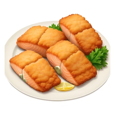 Plate of salmon Kroket sticker