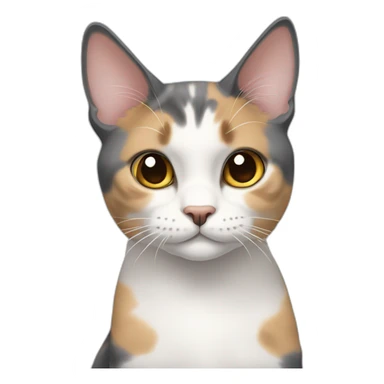 dilute calico cat sticker