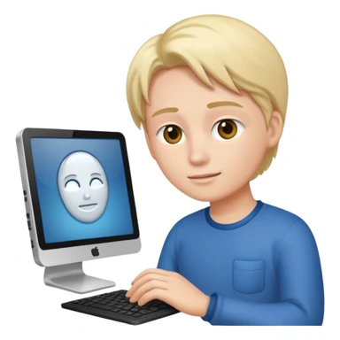 A PERSON USSING A PC sticker