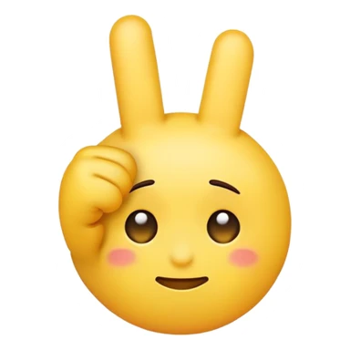 shy emoji with middle finger  sticker