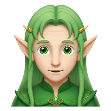 male elf with long ears sticker