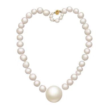 Pearl necklace sticker
