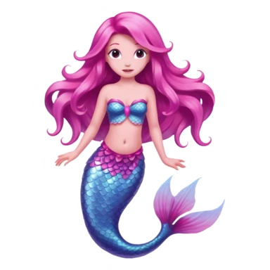 Pink tail mermaid  sticker