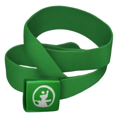 Green karate belt sticker
