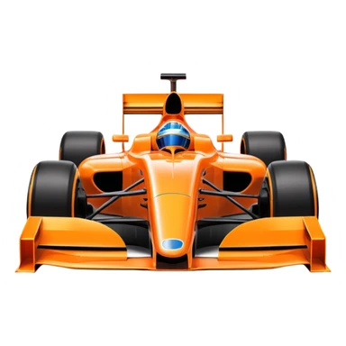 Orange Formula 1 car sticker