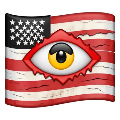 Flagge mit einen Schwarzen Auge sticker