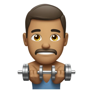 Tears Man with dumbells  sticker