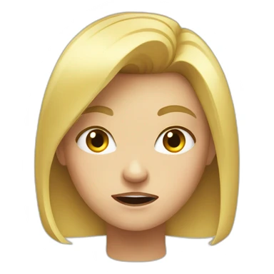 blonde girl is angry sticker