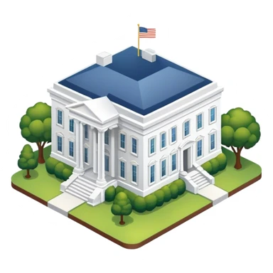 The White House, isometric exterior sticker