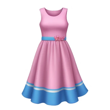 Pink dress whit blue Line sticker