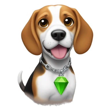 Beagle with Sims Plumbob sticker
