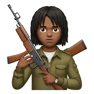 chief keef holding a ak  sticker