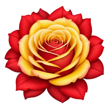 roses with gradient on petal starts yellow and bottom is red make a bouquet of them lots of gradient on every petal  sticker